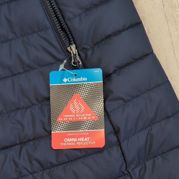 NEW with Tags Columbia Women's Navy White Out Quilted Long Vest Puffer Dress - Picture 5 of 9